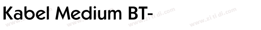 Kabel Medium BT字体转换